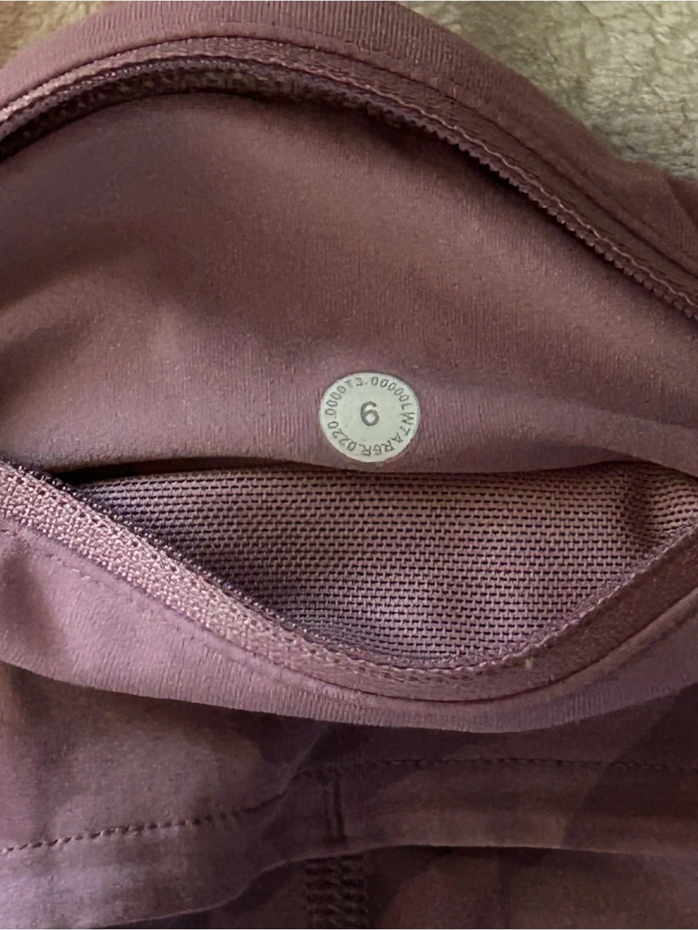 lululemon low rise athletica Mauve Purple Camo Athletic Shorts with Zip Pocket